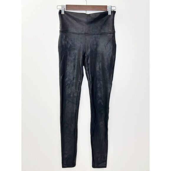 Spanx Faux Leather Black Legging 2437 Shapewear Size Medium - Picture 5 of 12